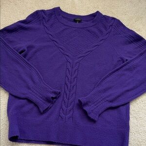 Talbots Rich Purple Cable Knit Sweater